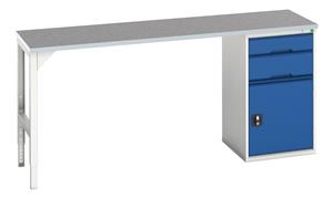 Verso 2000x600x930 Pedastal Bench Cabinet Lino Verso Pedastal Benches with Drawer / Cupboard Unit 23/16921962.11 Verso 2000x600x930 Ped Ben Cab Lino.jpg